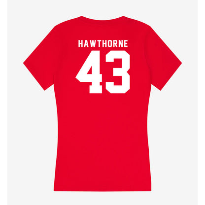 Nebraska - NCAA Football : Will Hawthorne - Women's V-Neck T-Shirt-1