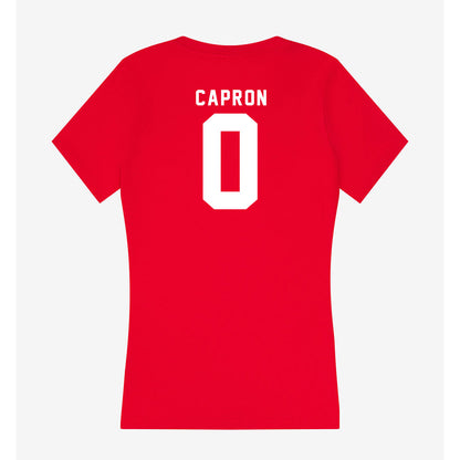 Nebraska - NCAA Women's Bowling : Karina Capron - Women's V-Neck T-Shirt-1