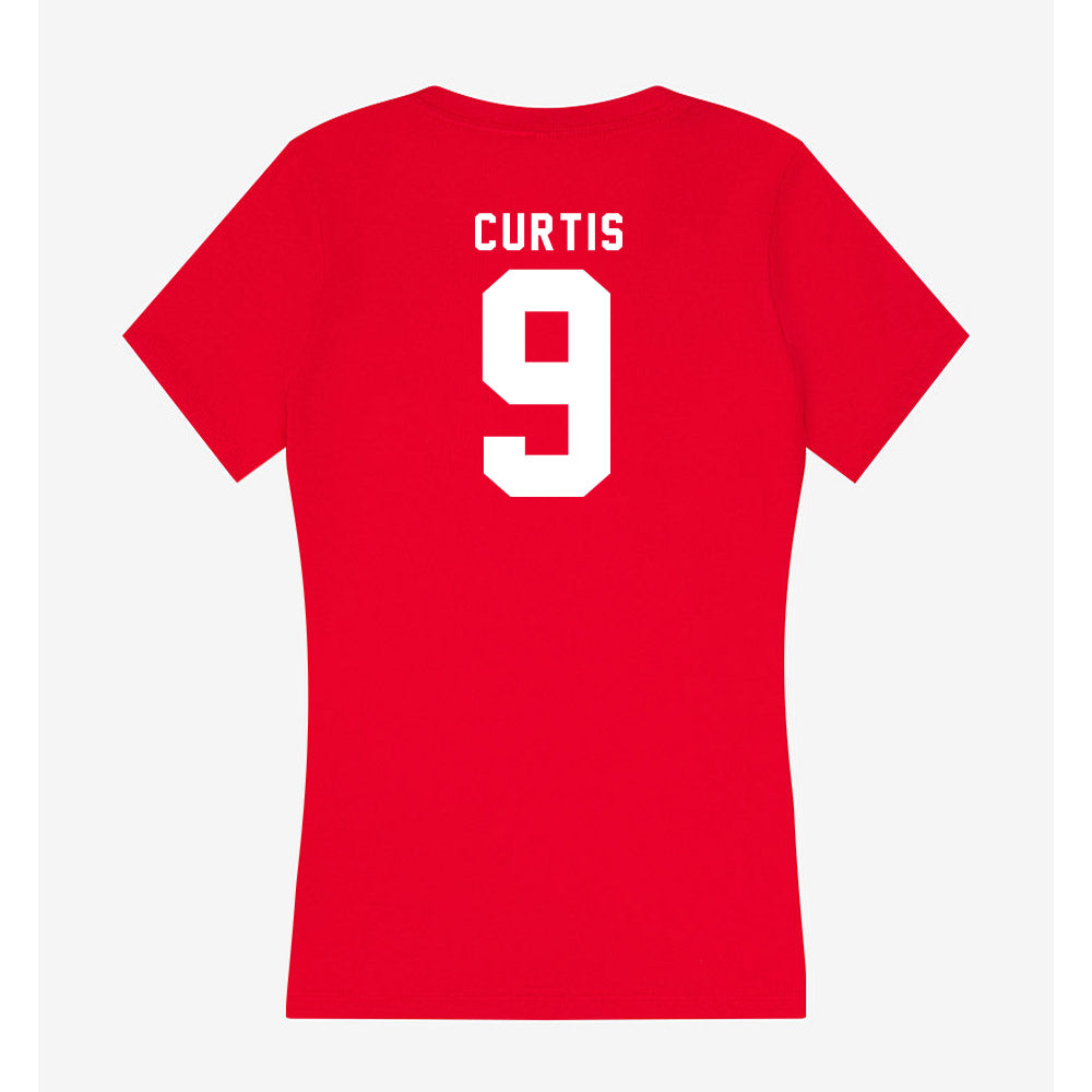 Nebraska - NCAA Men's Basketball : Leo Curtis - Classic Shersey Women's V-Neck T-Shirt-1