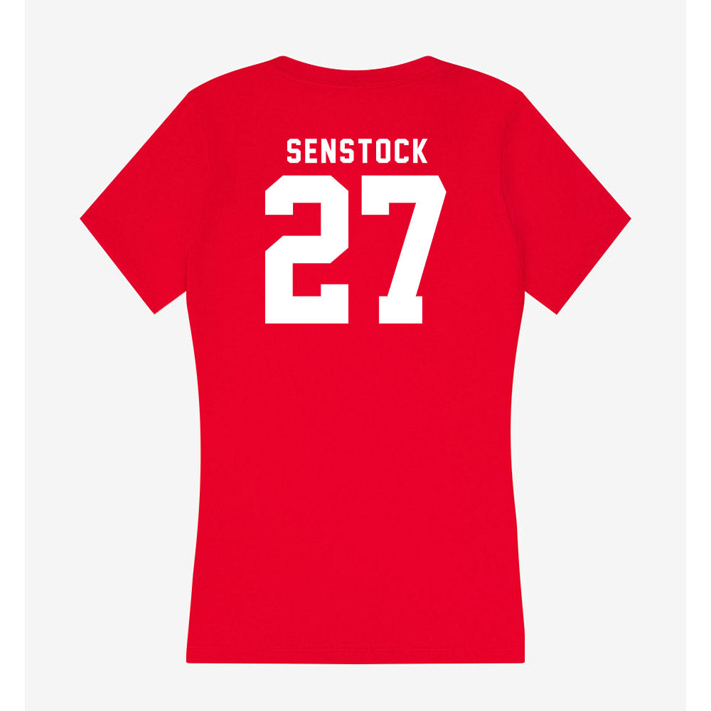 Nebraska - NCAA Baseball : Joey Senstock - Women's V-Neck T-Shirt-1