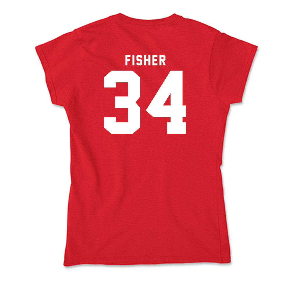 Nebraska - NCAA Women's Basketball : Emily Fisher - Soft Style Women’s T-Shirt-1