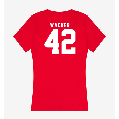 Nebraska - NCAA Football : Derek Wacker - Women's V-Neck T-Shirt-1