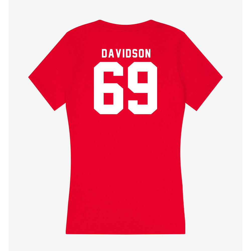 Nebraska - NCAA Football : Landen Davidson - Women's V-Neck T-Shirt-1