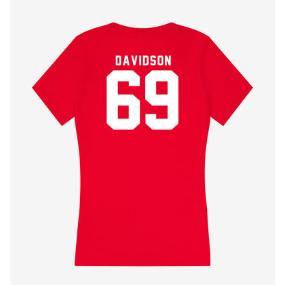 Nebraska - NCAA Football : Landen Davidson - Women's V-Neck T-Shirt-1