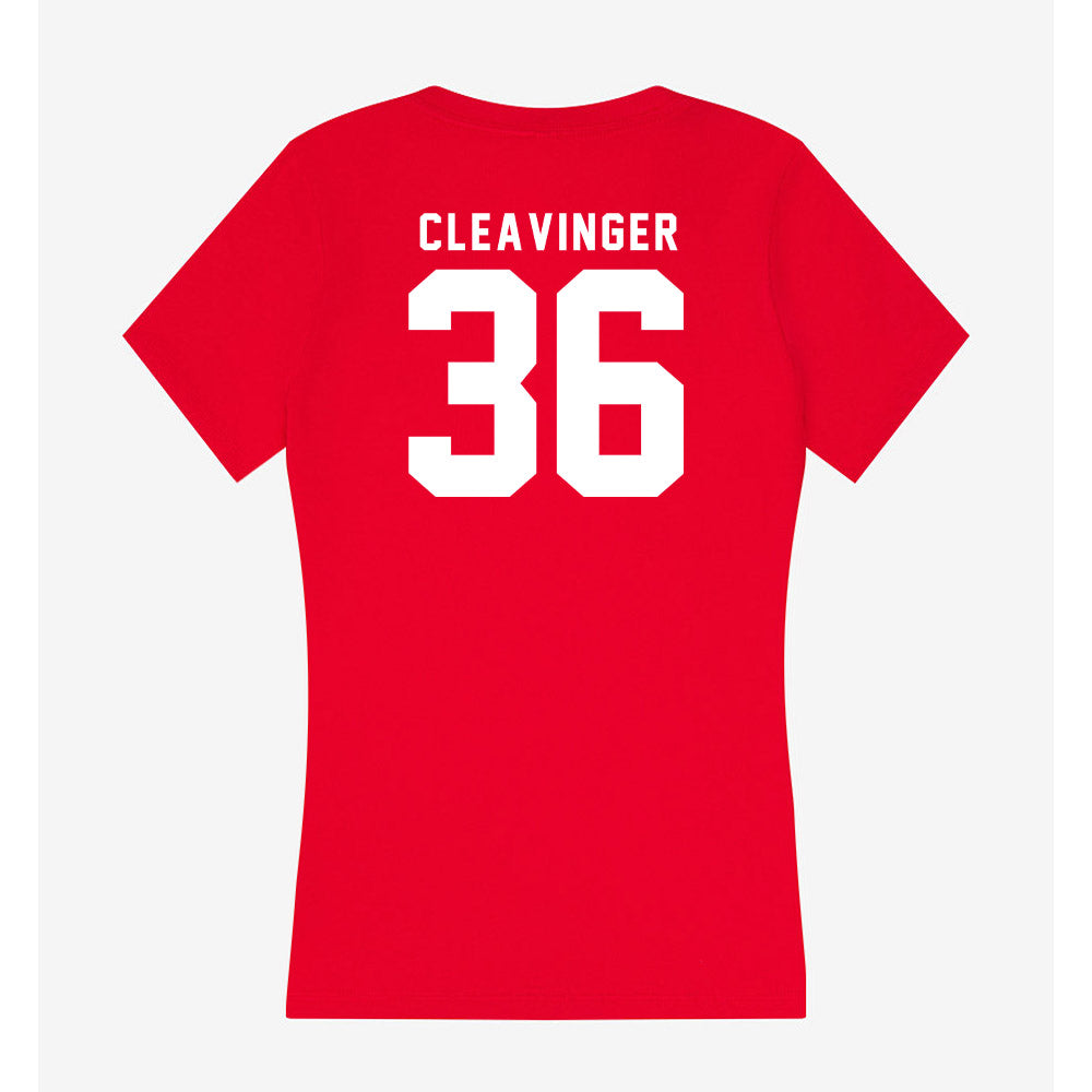 Nebraska - NCAA Baseball : Grant Cleavinger - Women's V-Neck T-Shirt-1