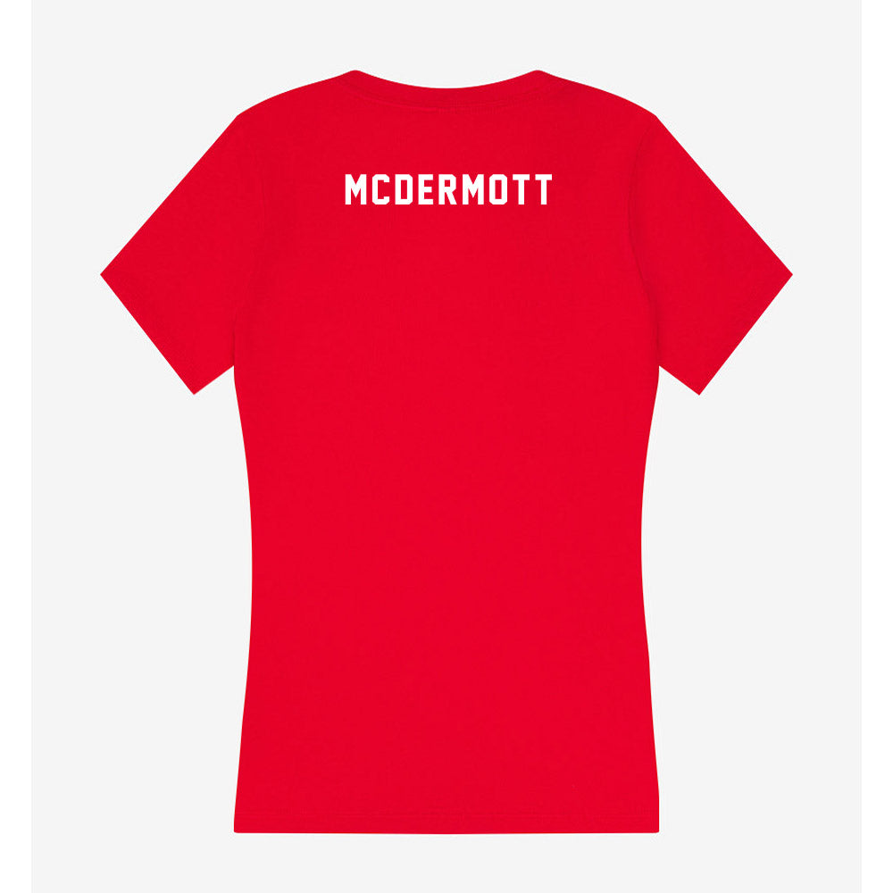 Nebraska - NCAA Men's Golf : Evan McDermott - Women's V-Neck T-Shirt-1