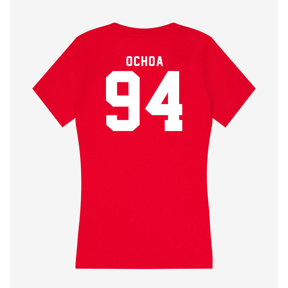 Nebraska - NCAA Football : Jordan Ochoa - Women's V-Neck T-Shirt-1