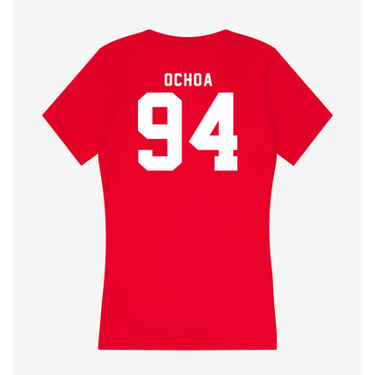 Nebraska - NCAA Football : Jordan Ochoa - Women's V-Neck T-Shirt-1