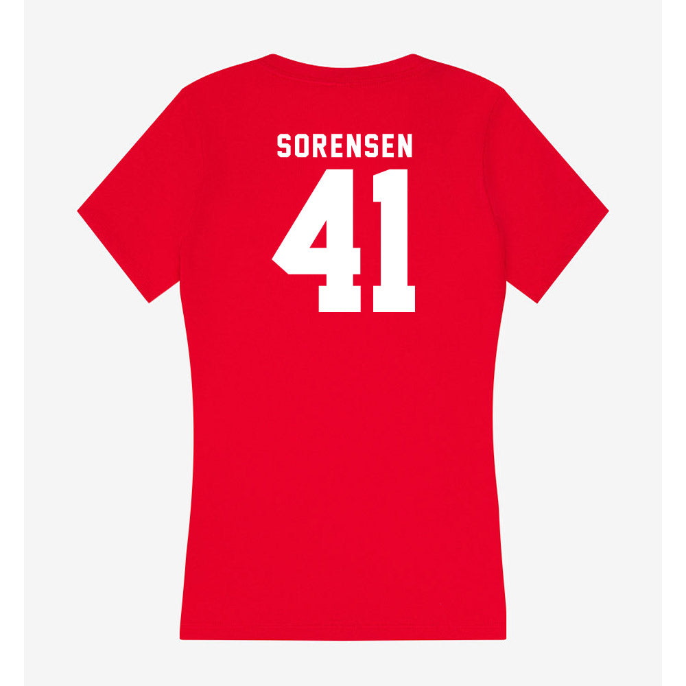 Nebraska - NCAA Football : Luke Sorensen - Women's V-Neck T-Shirt-1