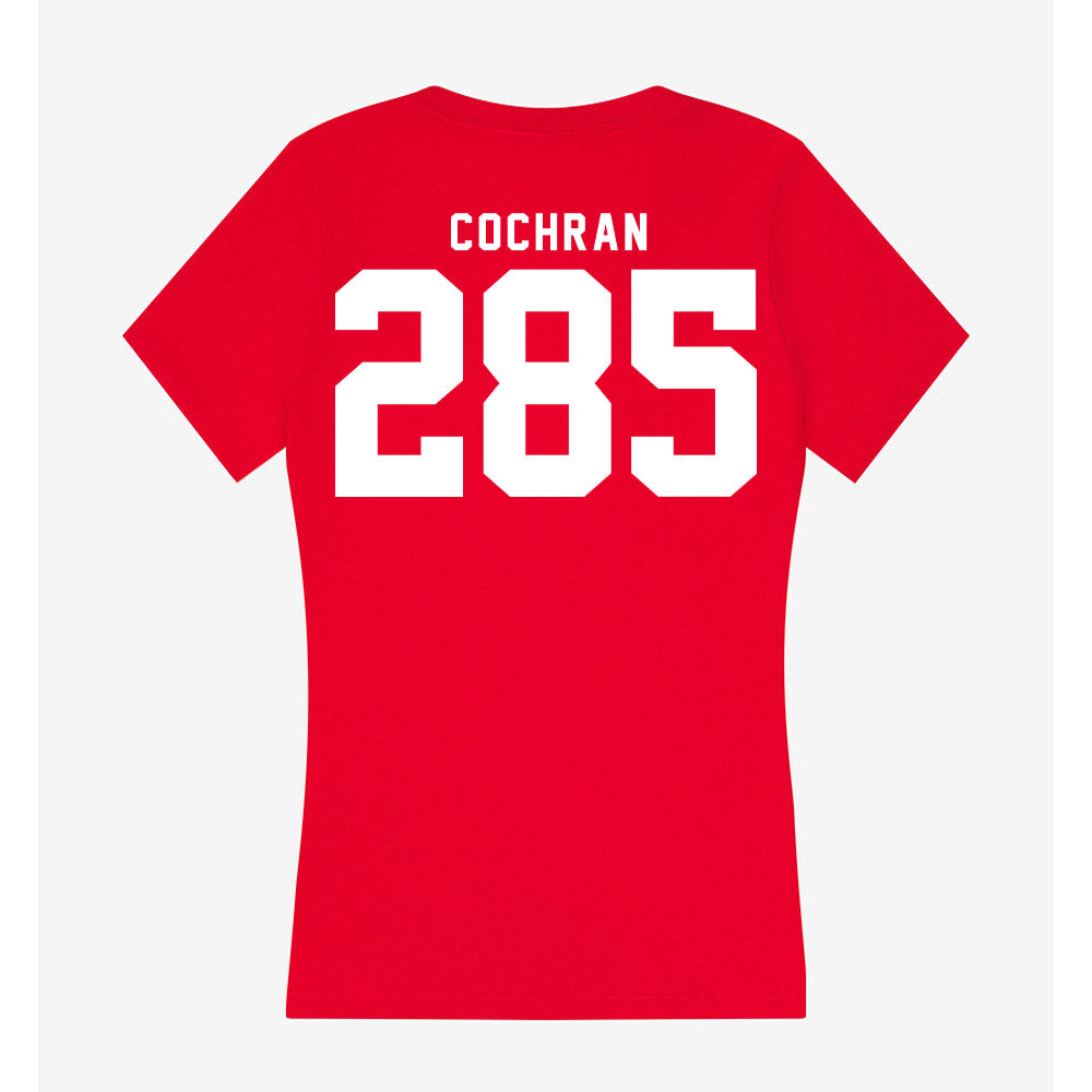 Nebraska - NCAA Wrestling : Lucas Cochran - Women's V-Neck T-Shirt-1