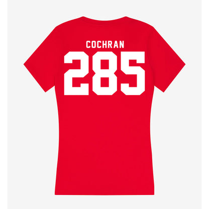 Nebraska - NCAA Wrestling : Lucas Cochran - Women's V-Neck T-Shirt-1