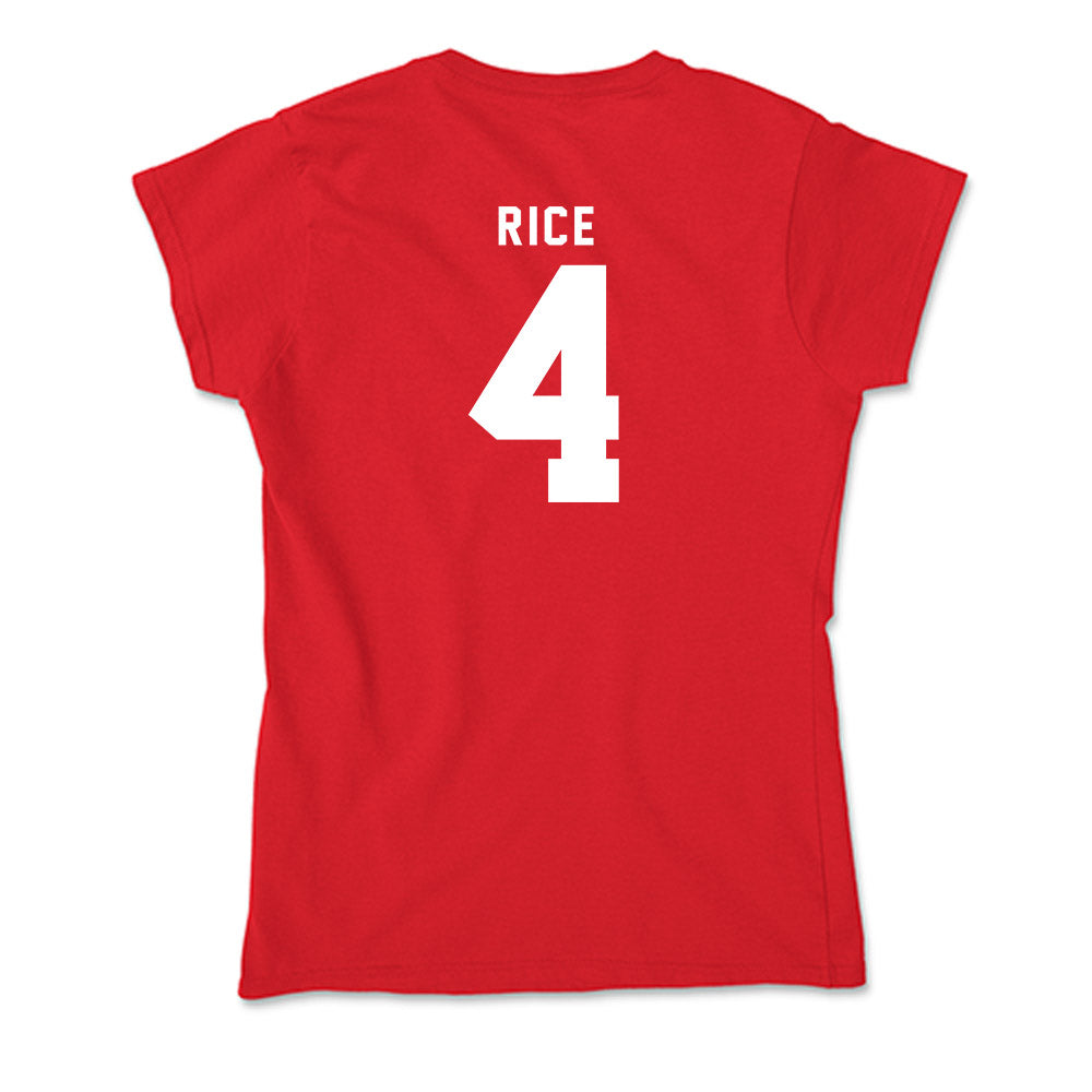Nebraska - NCAA Men's Basketball : Colin Rice - Soft Style Women’s T-Shirt-1