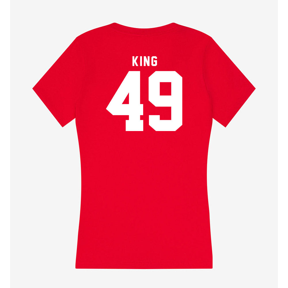 Nebraska - NCAA Football : Danny King - Women's V-Neck T-Shirt-1