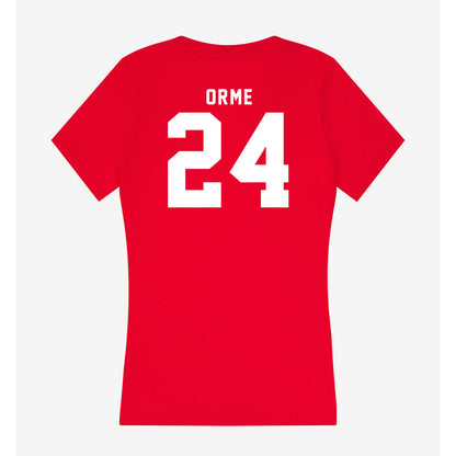 Nebraska - NCAA Men's Basketball : Sam Orme - Women's V-Neck T-Shirt-1