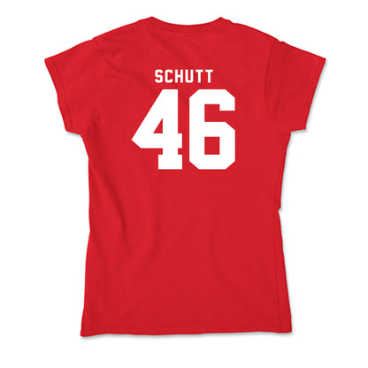 Nebraska - NCAA Football : Connor Schutt - Soft Style Women’s T-Shirt-1