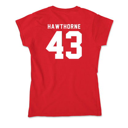 Nebraska - NCAA Football : Will Hawthorne - Soft Style Women’s T-Shirt-1