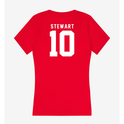 Nebraska - NCAA Women's Basketball : Madeline Stewart - Classic Shersey Women's V-Neck T-Shirt-1