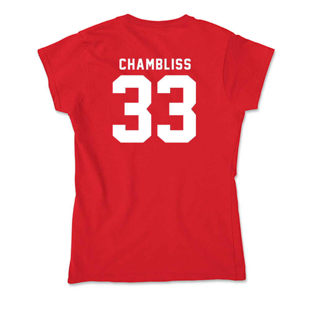 Nebraska - NCAA Football : Owen Chambliss - Soft Style Women’s T-Shirt-1