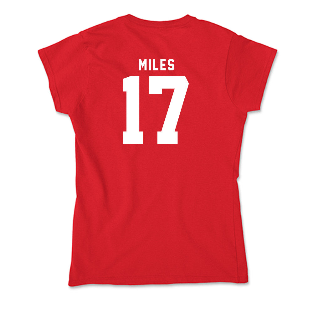 Nebraska - NCAA Women's Basketball : Ava Miles - Classic Shersey Soft Style Women’s T-Shirt-1
