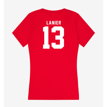 Nebraska - NCAA Men's Basketball : Jacob Lanier - Women's V-Neck T-Shirt-1