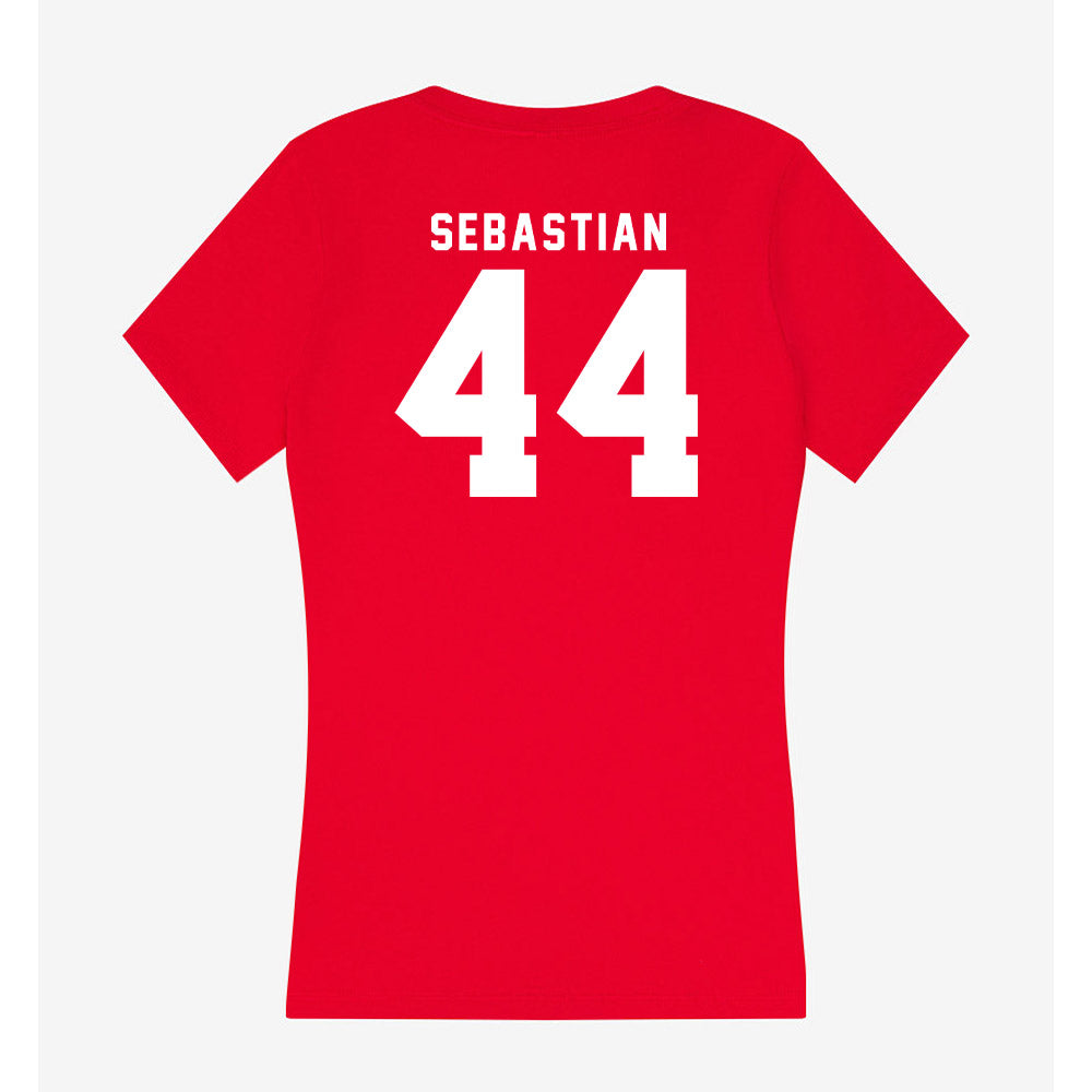 Nebraska - NCAA Baseball : Blake Sebastian - Women's V-Neck T-Shirt-1