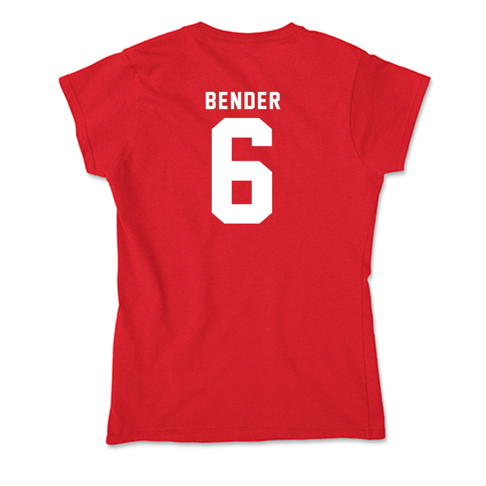 Nebraska - NCAA Baseball : Pryce Bender - Soft Style Women’s T-Shirt-1