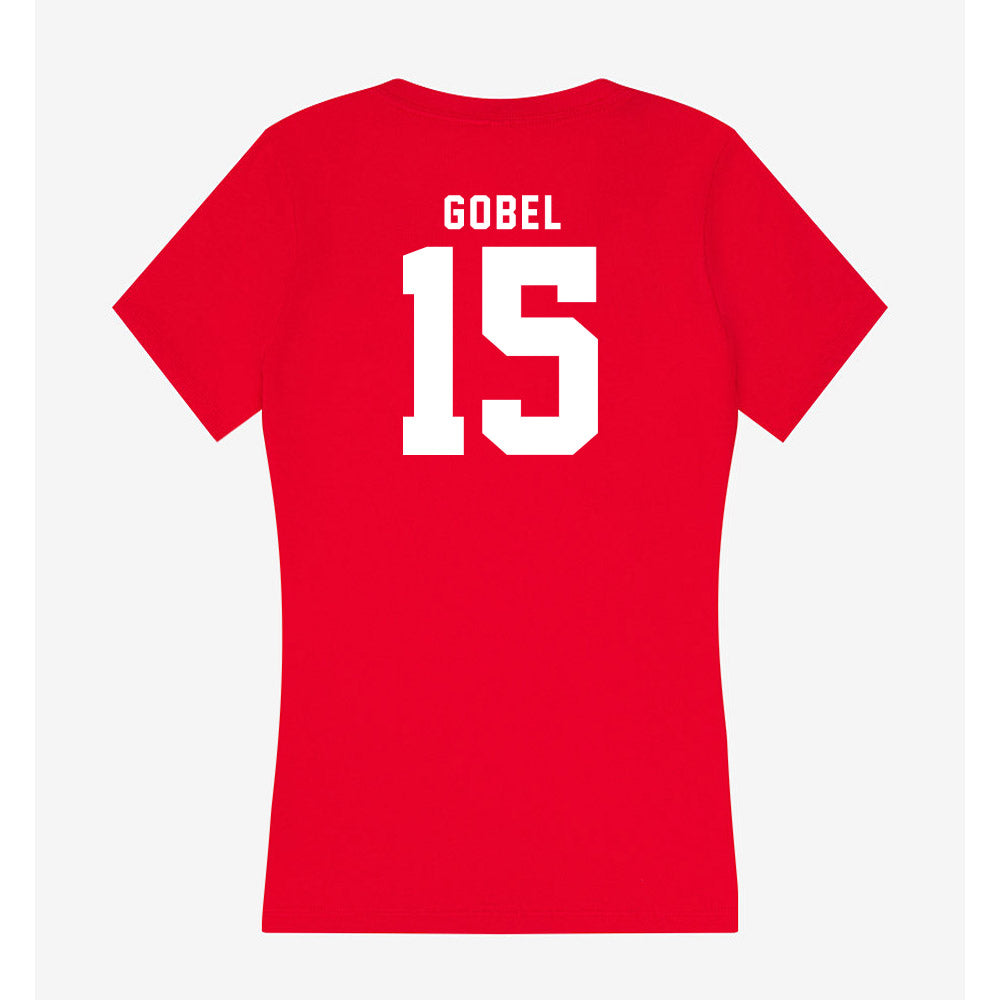 Nebraska - NCAA Women's Soccer : Alexa Gobel - Women's V-Neck T-Shirt-1