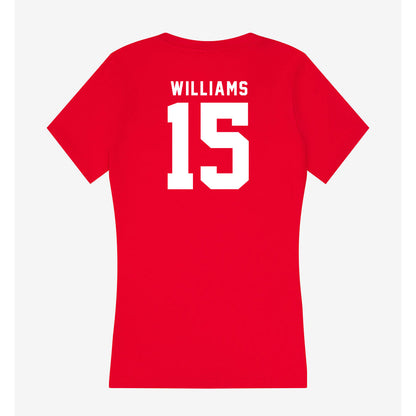 Nebraska - NCAA Women's Basketball : Kennadi Williams - Classic Shersey Women's V-Neck T-Shirt-1