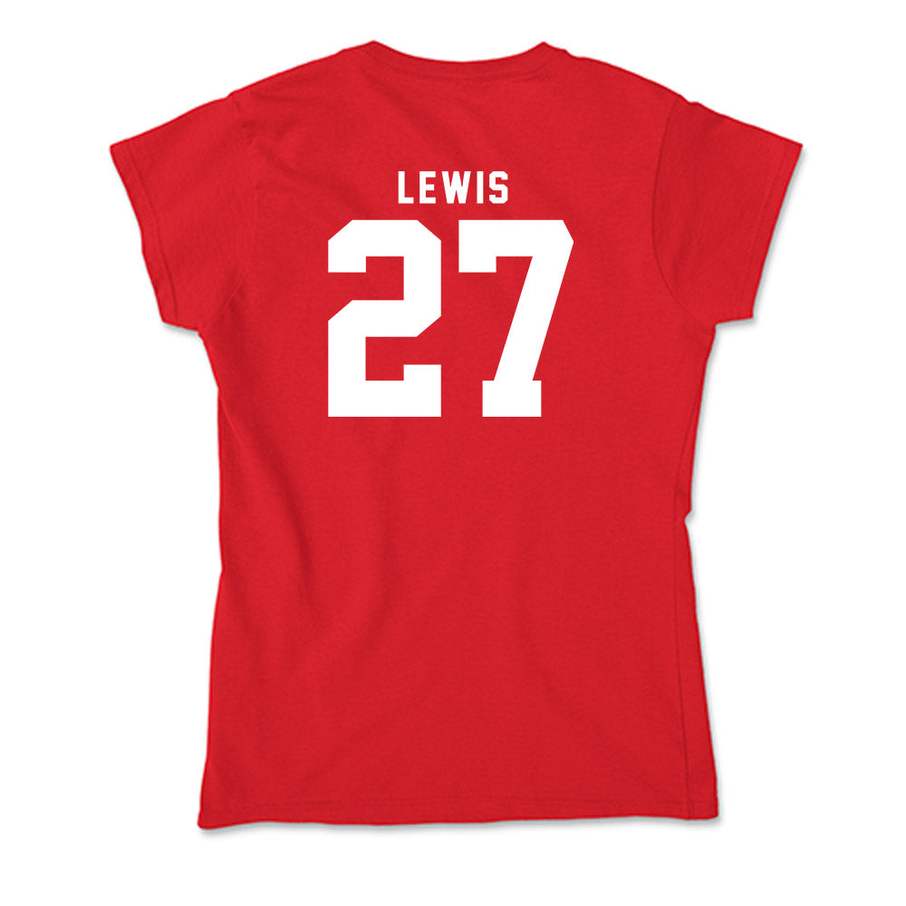 Nebraska - NCAA Women's Soccer : Nathalie Lewis - Soft Style Women’s T-Shirt-1