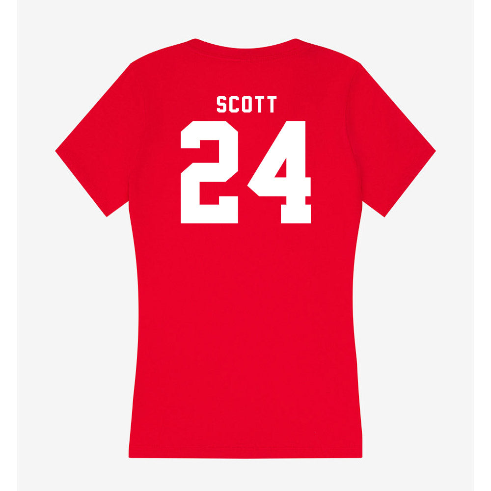 Nebraska - NCAA Football : Nalin Scott - Women's V-Neck T-Shirt-1