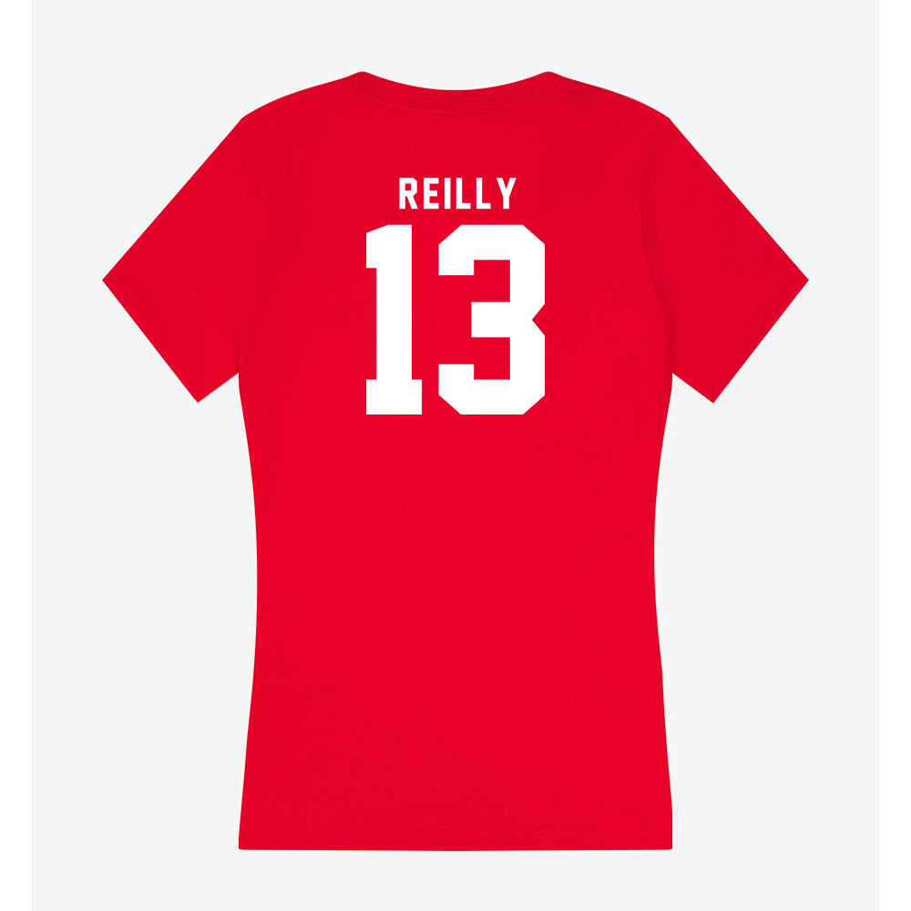 Nebraska - NCAA Women's Volleyball : Bergen Reilly - Women's V-Neck T-Shirt-1