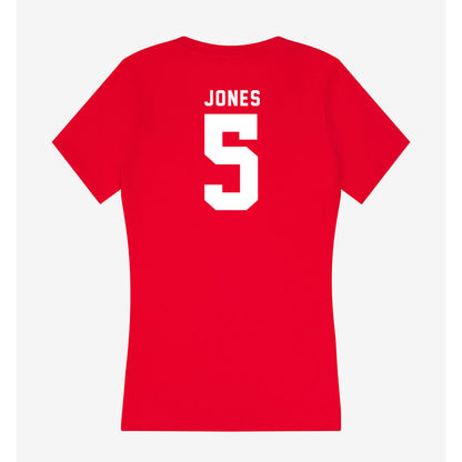 Nebraska - NCAA Football : Mason Jones - Women's V-Neck T-Shirt-1