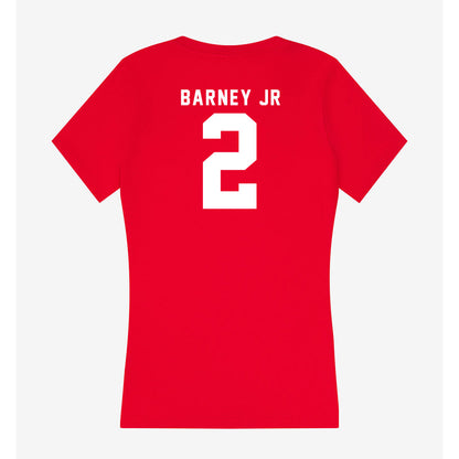 Nebraska - NCAA Football : Jacory Barney Jr - Women's V-Neck T-Shirt-1
