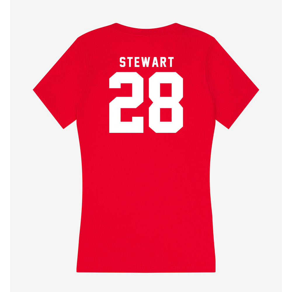 Nebraska - NCAA Baseball : Braxton Stewart - Women's V-Neck T-Shirt-1