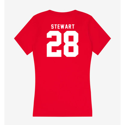 Nebraska - NCAA Baseball : Braxton Stewart - Women's V-Neck T-Shirt-1