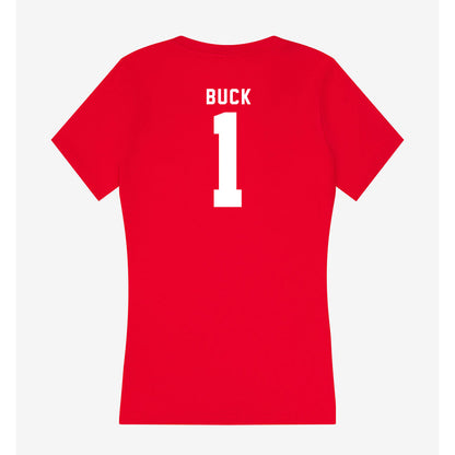 Nebraska - NCAA Baseball : Jett Buck - Women's V-Neck T-Shirt-1