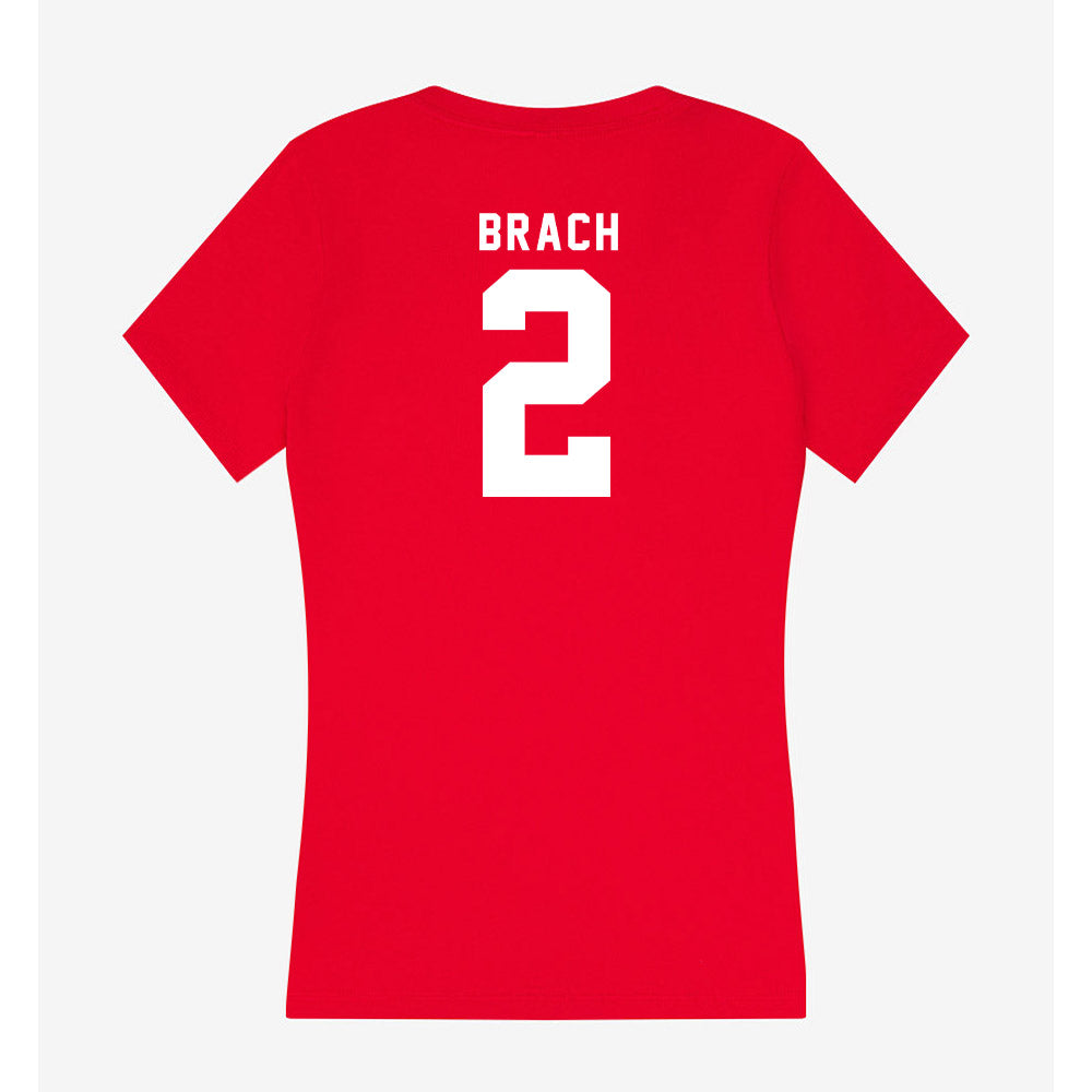 Nebraska - NCAA Women's Soccer : Mila Brach - Women's V-Neck T-Shirt-1