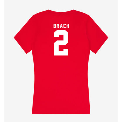 Nebraska - NCAA Women's Soccer : Mila Brach - Women's V-Neck T-Shirt-1