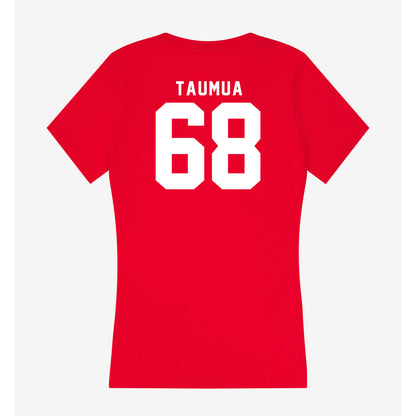 Nebraska - NCAA Football : Preston Taumua - Women's V-Neck T-Shirt-1
