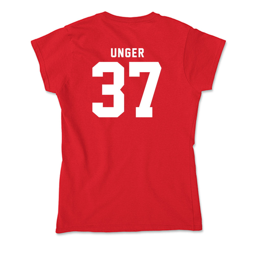 Nebraska - NCAA Baseball : J'Shawn Unger - Soft Style Women’s T-Shirt-1