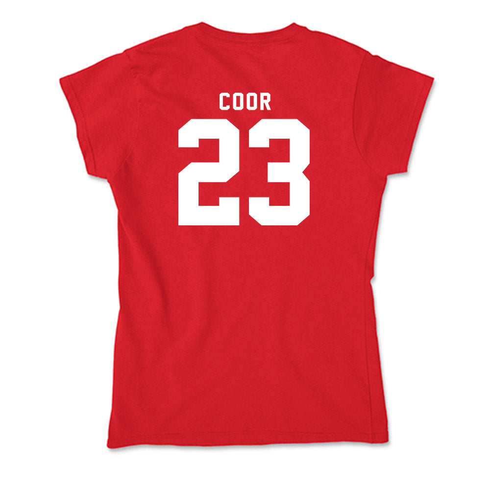 Nebraska - NCAA Softball : Hannah Coor - Soft Style Women’s T-Shirt-1