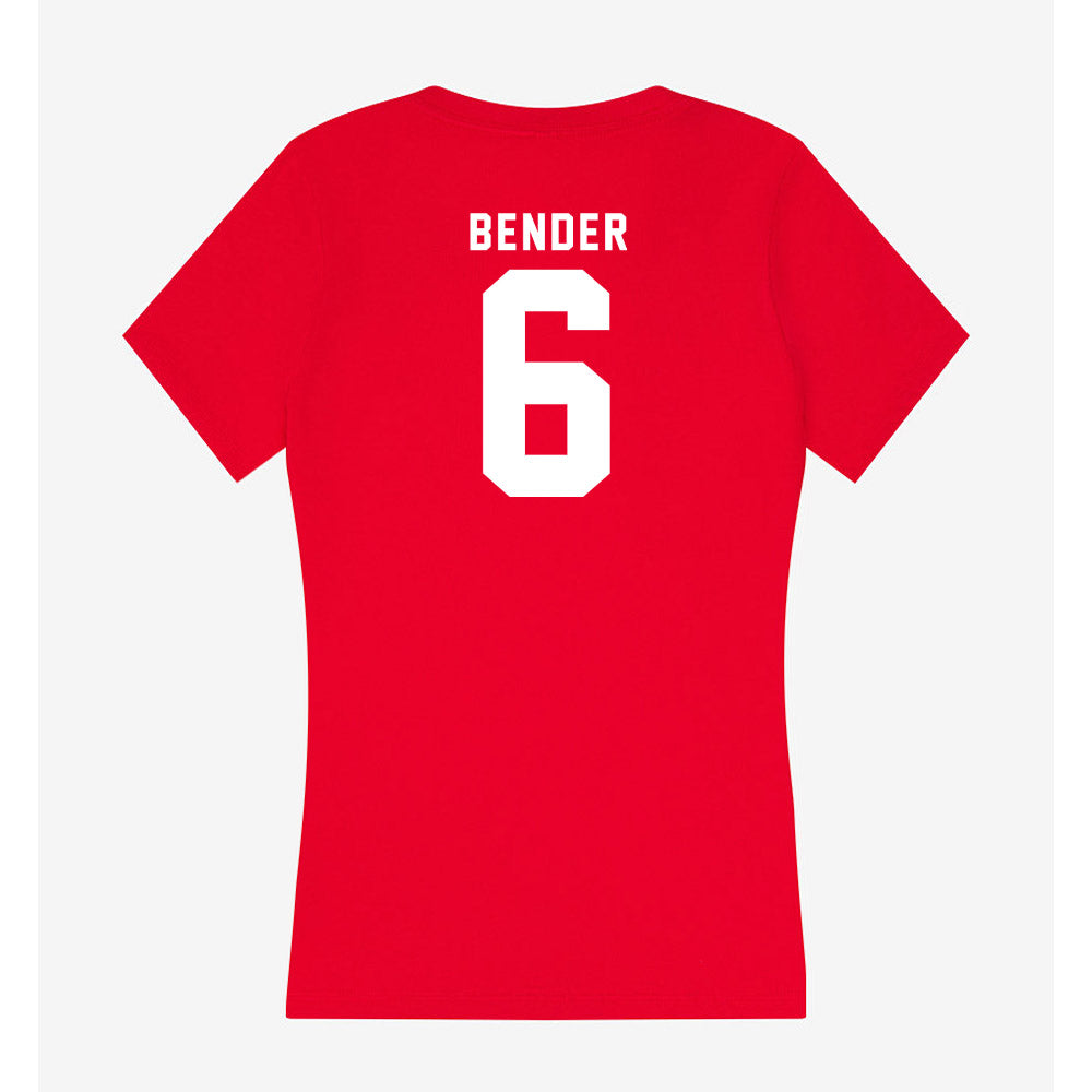 Nebraska - NCAA Baseball : Pryce Bender - Women's V-Neck T-Shirt-1