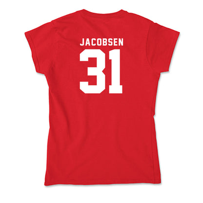 Nebraska - NCAA Men's Basketball : Cale Jacobsen - Classic Shersey Soft Style Women’s T-Shirt-1