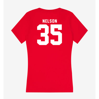 Nebraska - NCAA Football : Mekhi Nelson - Women's V-Neck T-Shirt-1