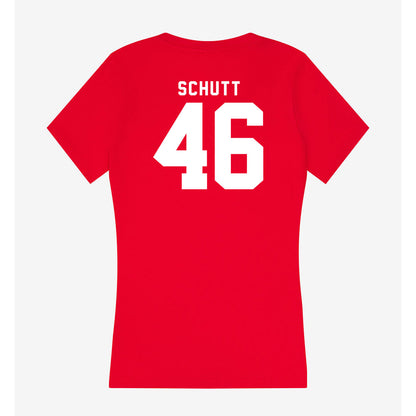 Nebraska - NCAA Football : Connor Schutt - Women's V-Neck T-Shirt-1