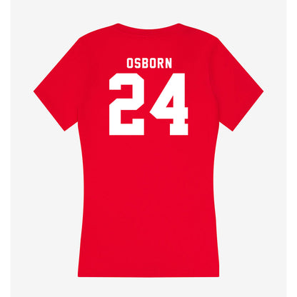 Nebraska - NCAA Women's Soccer : Madison Osborn - Women's V-Neck T-Shirt-1