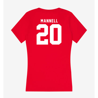 Nebraska - NCAA Baseball : Kevin Mannell - Women's V-Neck T-Shirt-1