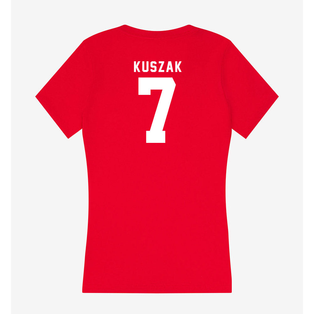 Nebraska - NCAA Softball : Ava Kuszak - Women's V-Neck T-Shirt-1
