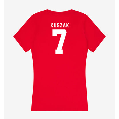 Nebraska - NCAA Softball : Ava Kuszak - Women's V-Neck T-Shirt-1