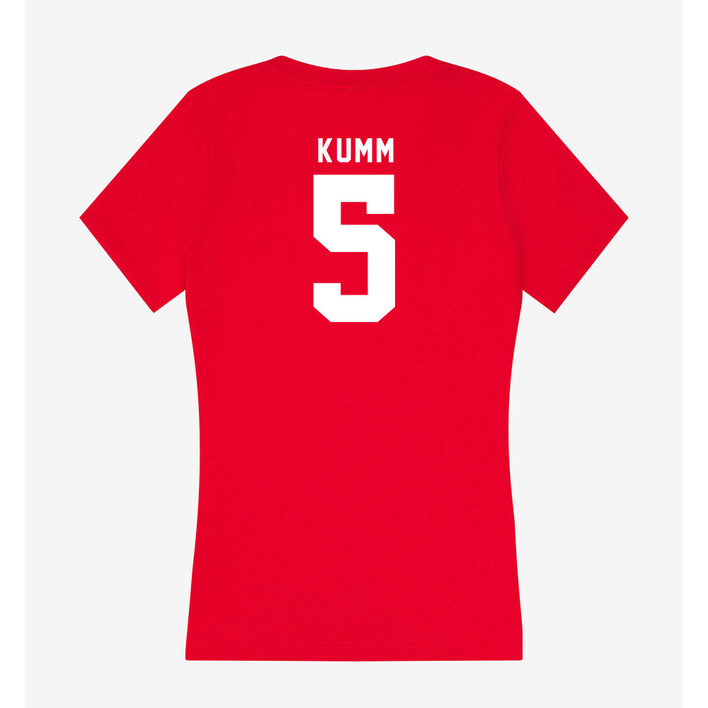 Nebraska - NCAA Football : Taylor Kumm - Women's V-Neck T-Shirt-1